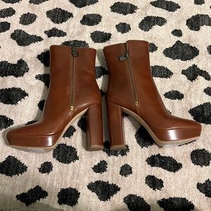 Michael KORS Frenchie brown platform bootie